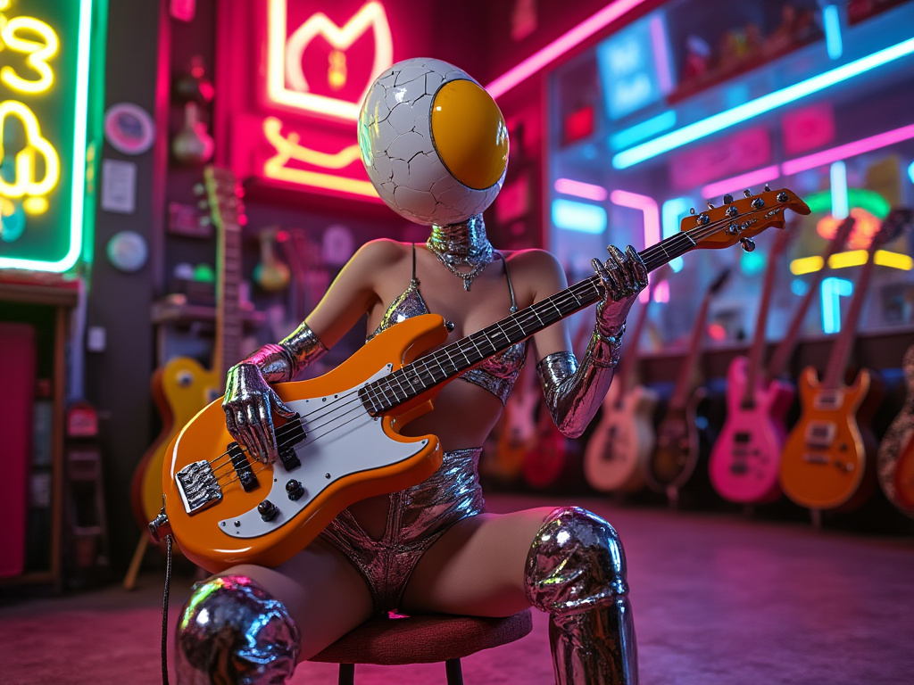 Yolkhead playing guitar